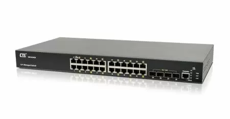 GSW-4424CM -  Управляемый коммутатор L2+ 24x1000Base-T + 4x1G/10G SFP+